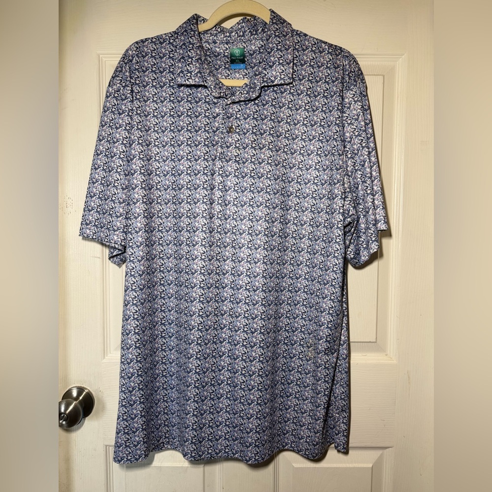 Men’s ProTour Coolplay Short-Sleeve Golf Polo Shirt Dragonfly print XL